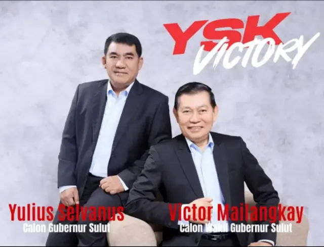 Gubernur Mayor Jenderal TNI (Purn.) Yulius Selvanus dan Calon Wakil Gubernur Dr. Johannes Victor Mailangkay SH MH (YSK-Victory)