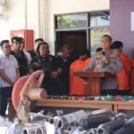 Polres Bitung Komitmen Jaga Keamanan Publik, Musnahkan Ribuan Liter Miras dan Ratusan Knalpot Brong